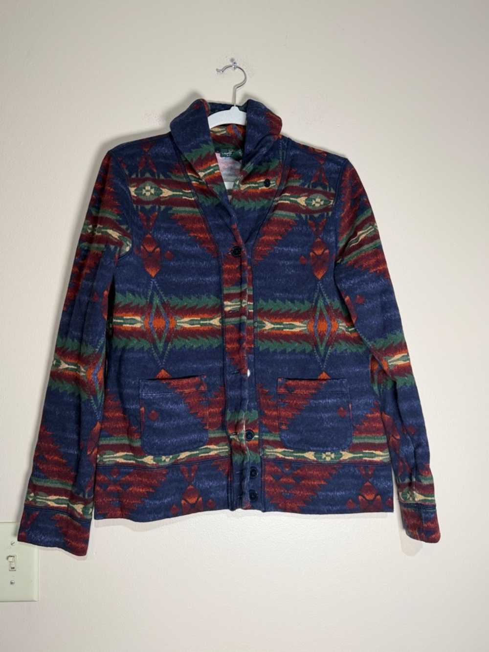 Lauren Ralph Lauren LRL Aztec Southwest Cardigan Jacket large
